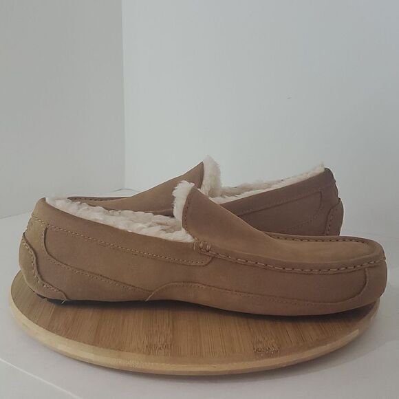 UGG Ascot Slipper Chestnut Suede Wool Comfort Loafer Men\'s US 12 New main image 4